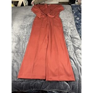 Vintage 60s 70s Red Jump Suit Jumpsuit Atomic Retro Mod Disco Dance Coveralls‎